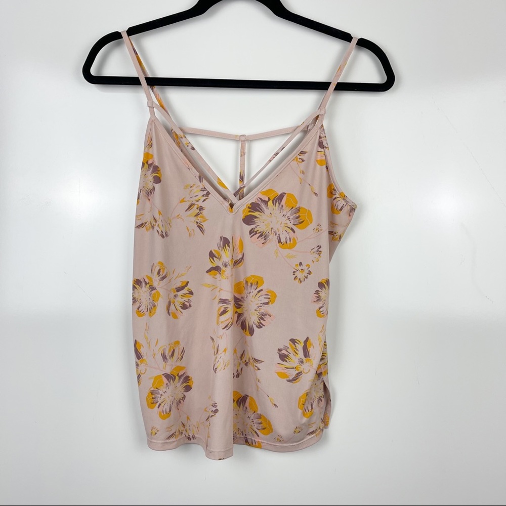 Free People Sleeveless Strappy Floral Print V-Neck Cami Top Size XS